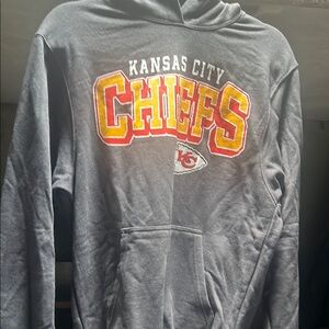 STARTER Gray Kansas City Chiefs Hoodie